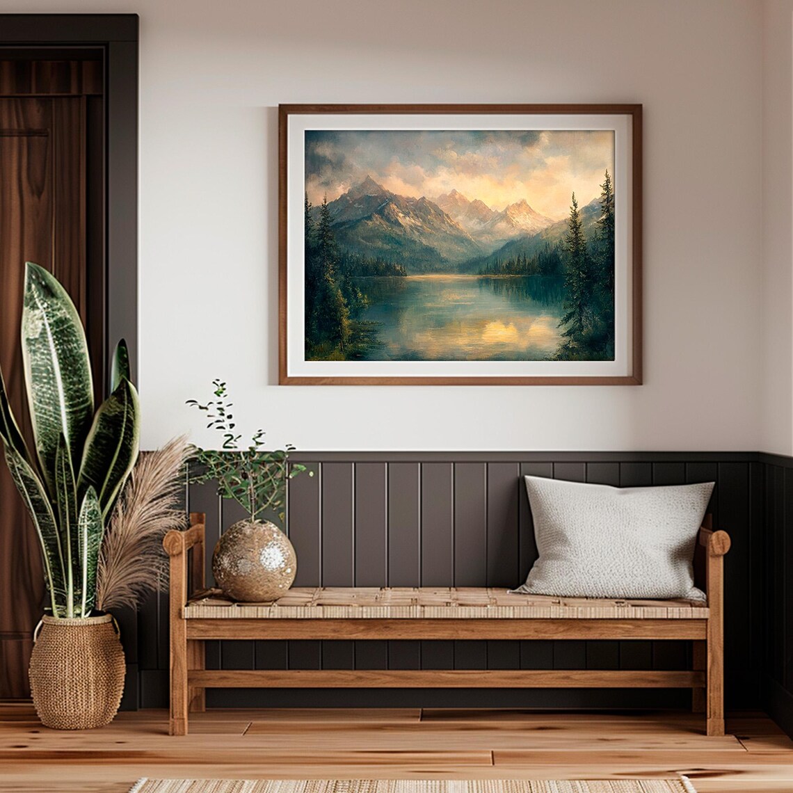 Irish Mountains Landscape, Rustic Moody Art Print - Image 4