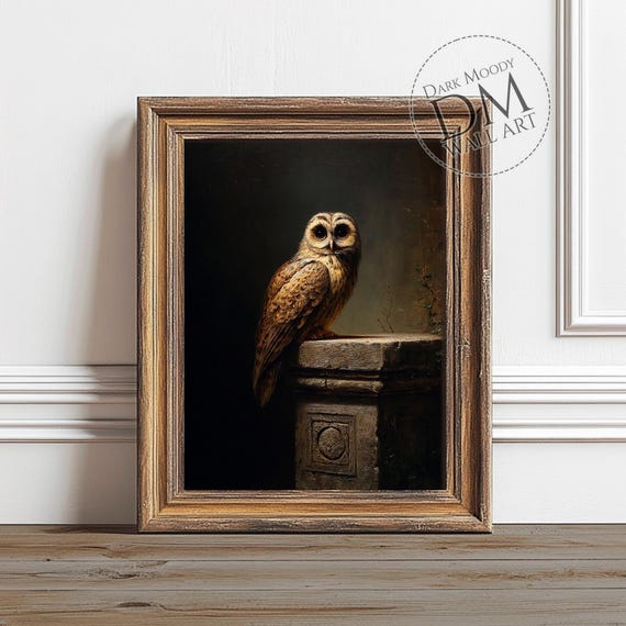 Owl Gothic Symbolic Animal Art Print