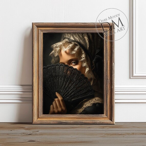 Victorian Woman Portrait, Gothic Moody Art Print