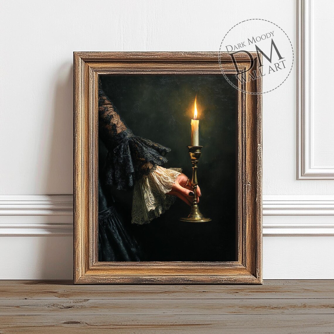 Gothic Candle Wall Art - Victorian Hand Art Print