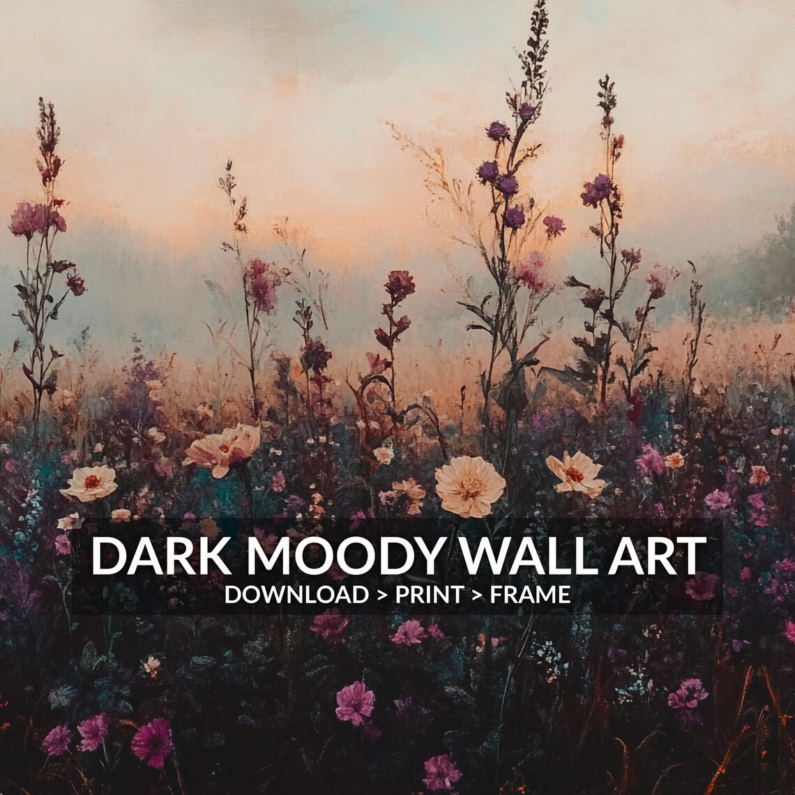 Moody Wildflower Print, Vintage Floral Wall Art - Image 5