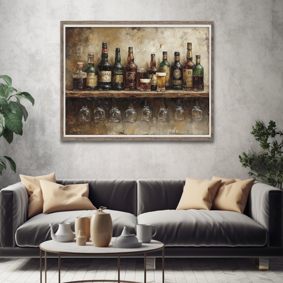 Whiskey Painting Dark Moody Irish Pub Art Print - Image 6