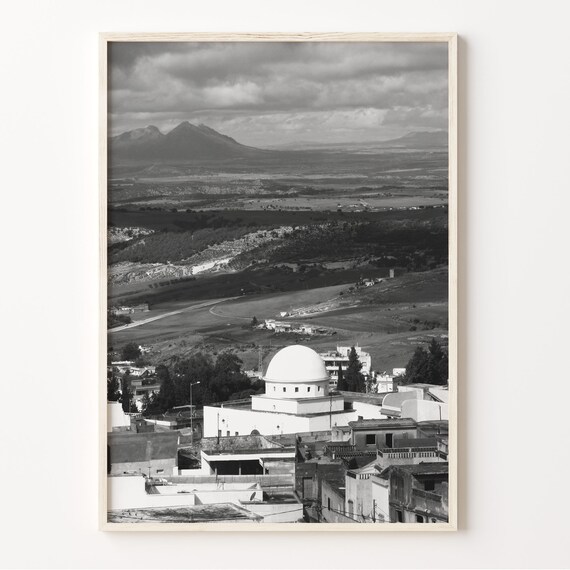 Tunis Black And White Print Tunisia Wall Art Tunis Poster Tunis Photo African Wall Decor Tnis Tunisie C19 456