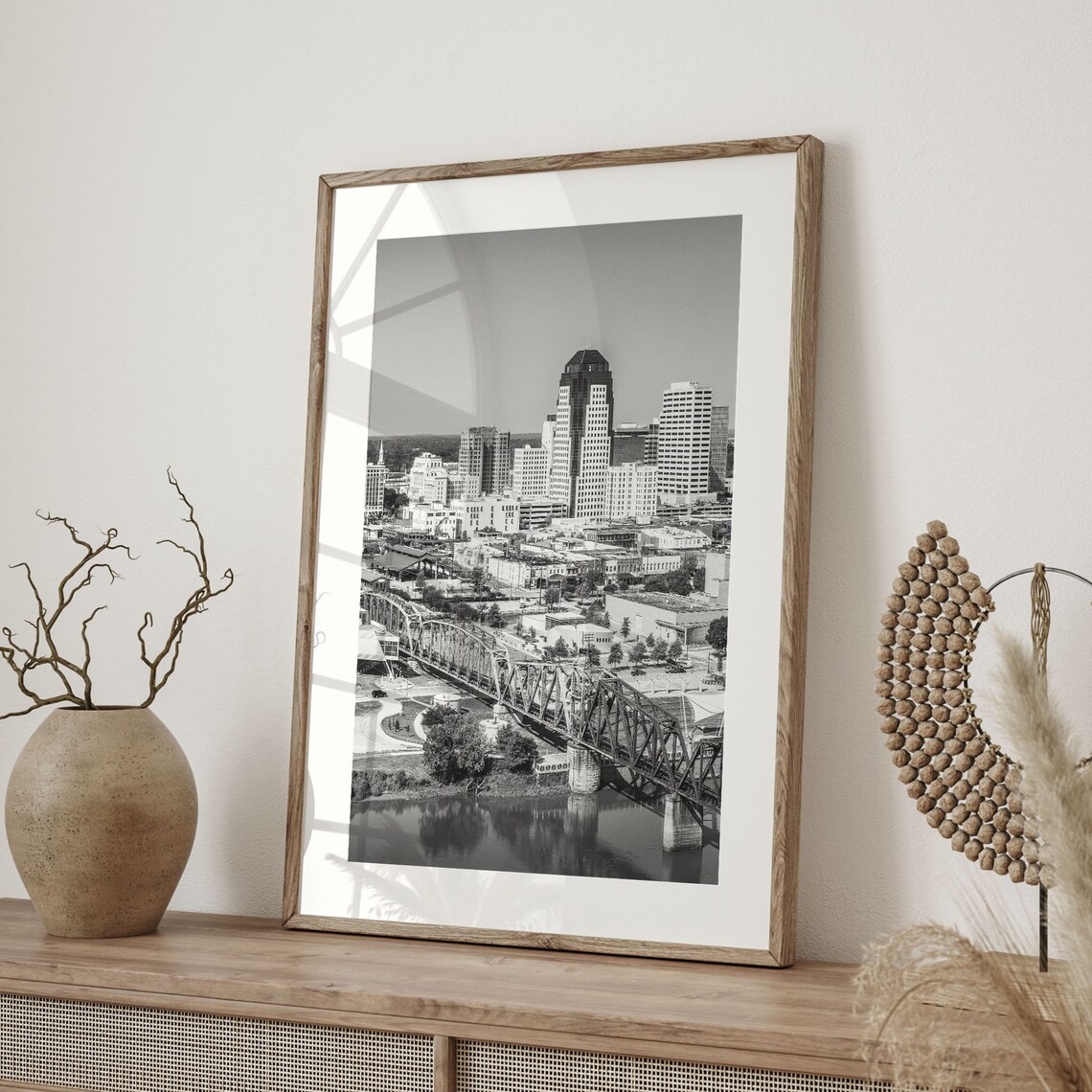 Shreveport Black And White Print Shreveport Wall Art Louisiana Poster Shreveport Photo Usa Dcor C19 83 - Image 2