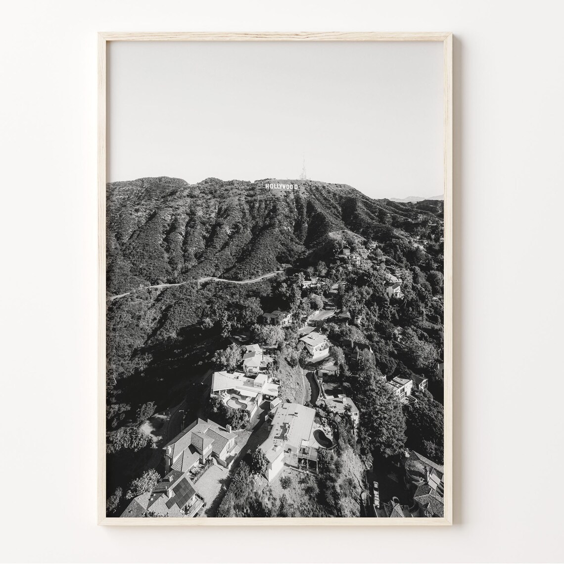 Hollywood Wall Art Print Black And White Hollywood Poster Los Angeles Decor California Art Usa Photography North America C19 122