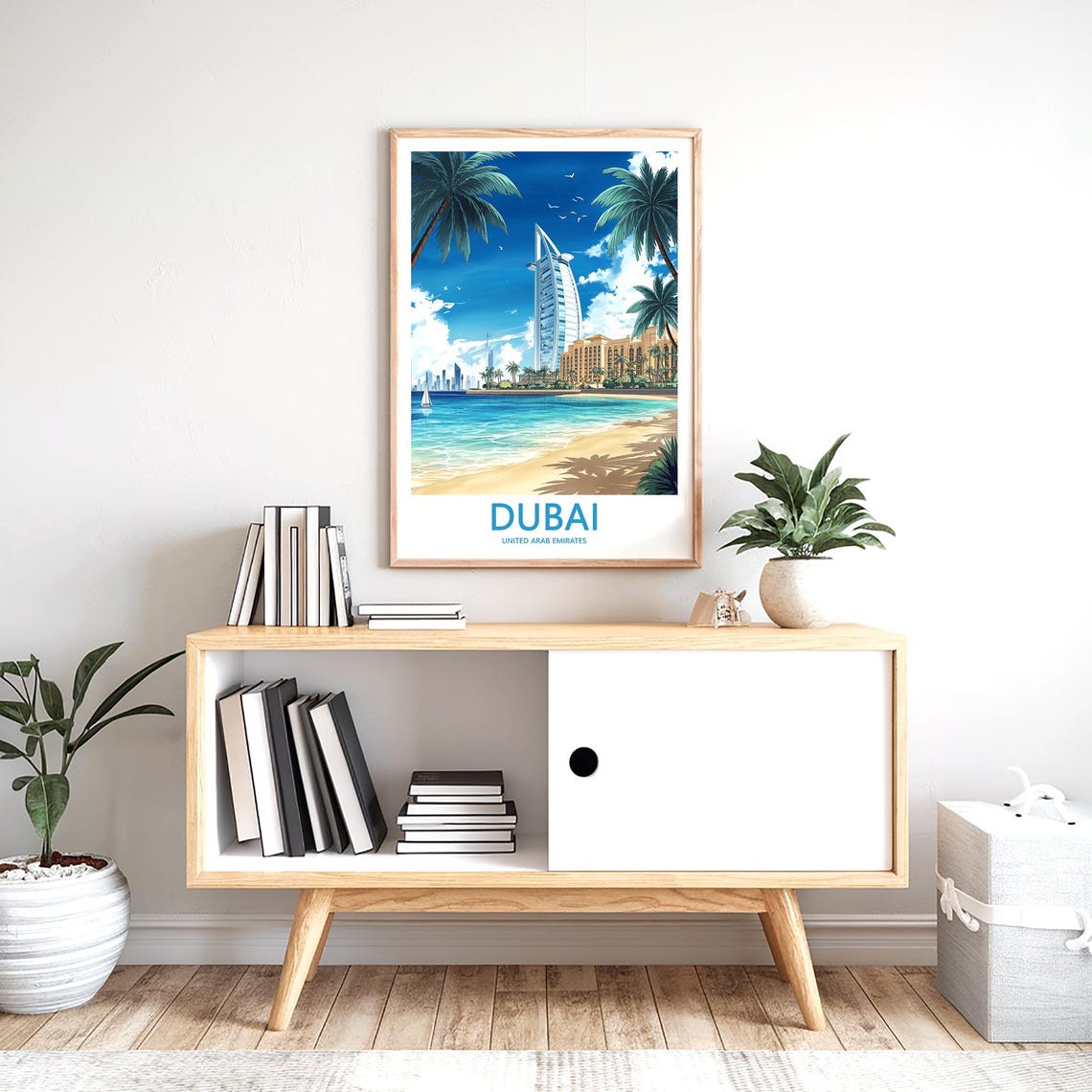 Dubai Burj Al Arab Jumeirah Resort Beach Elegant Travel Poster - Image 2