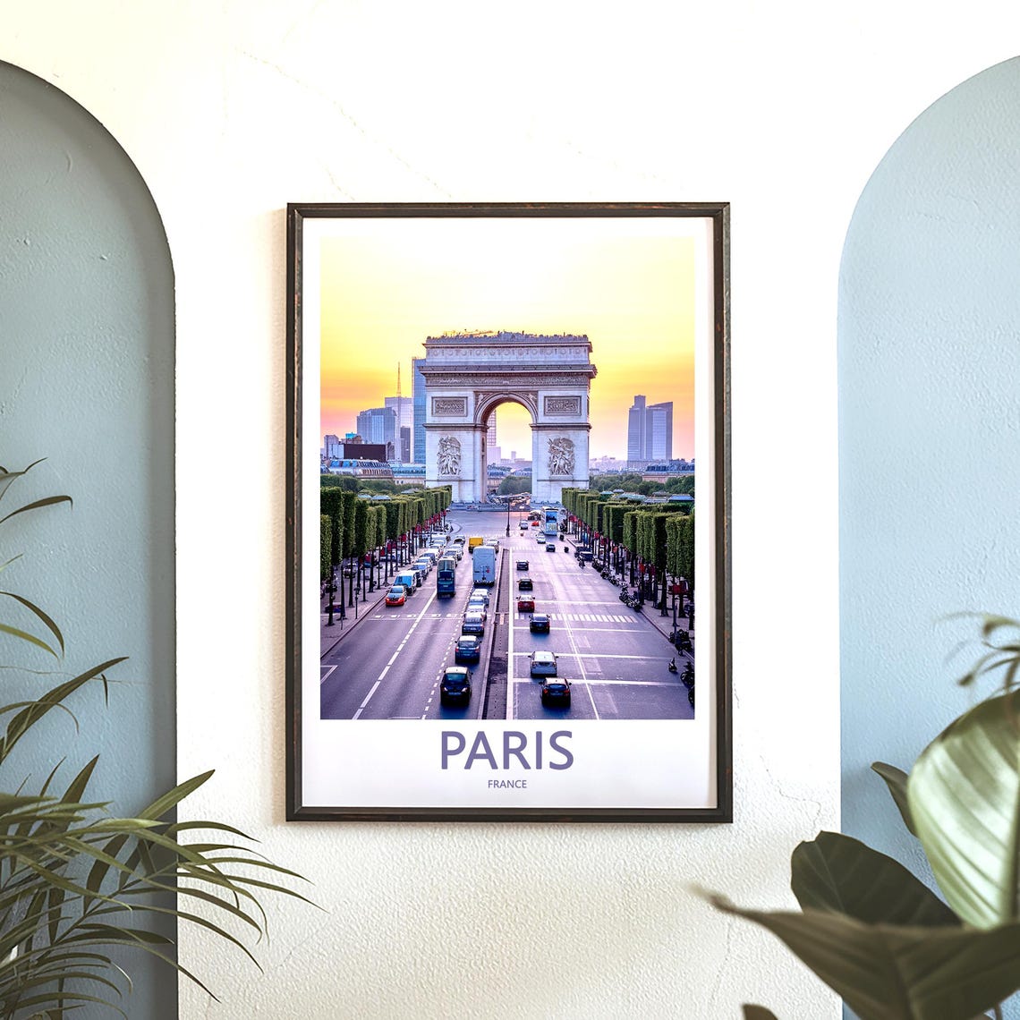 Paris Arc de Triomphe at Sunrise Over the Champs-Elysees Poster - Image 3
