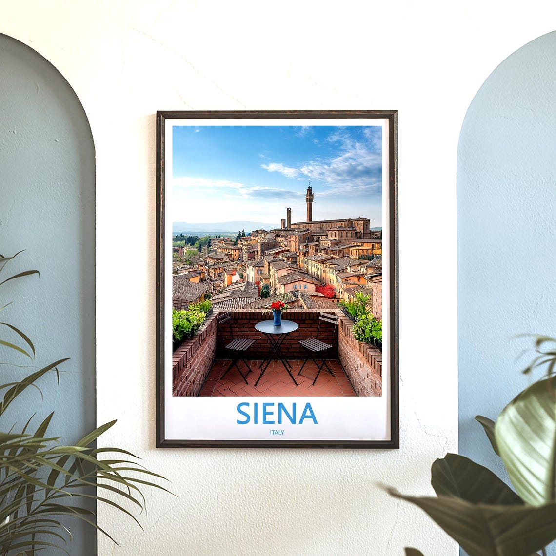 Siena Italy Rooftop Terrace View Over Historic Old Town Poster - Image 3