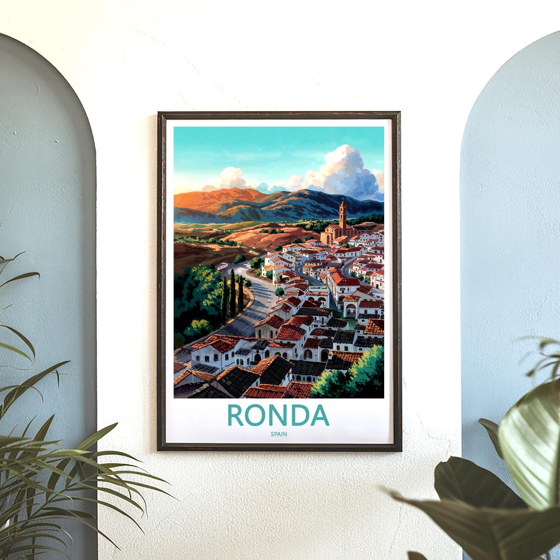Ronda Winding Road Through the Hill Town Spain Travel Poster - Image 3