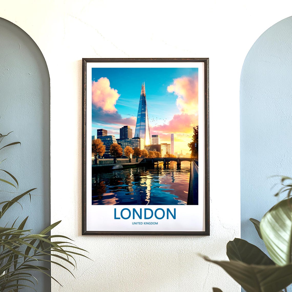 The Shard Reflected in the Thames During a Sunset Skyline Poster - Image 3