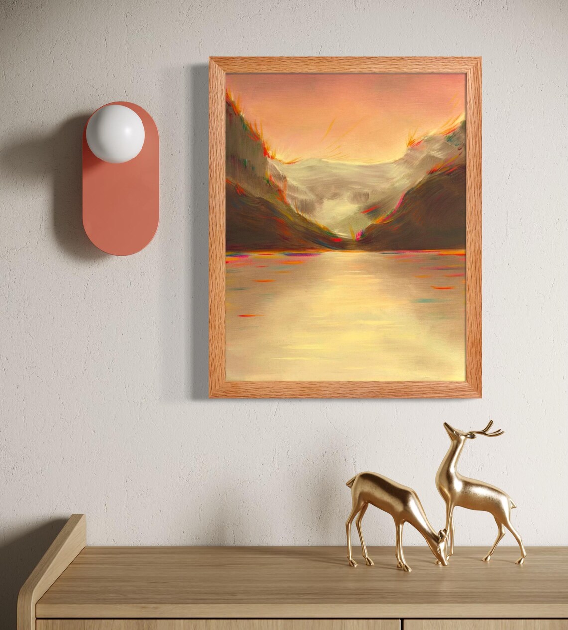Lake Louise Sunset Surrealist Canadian Landscape Art Print