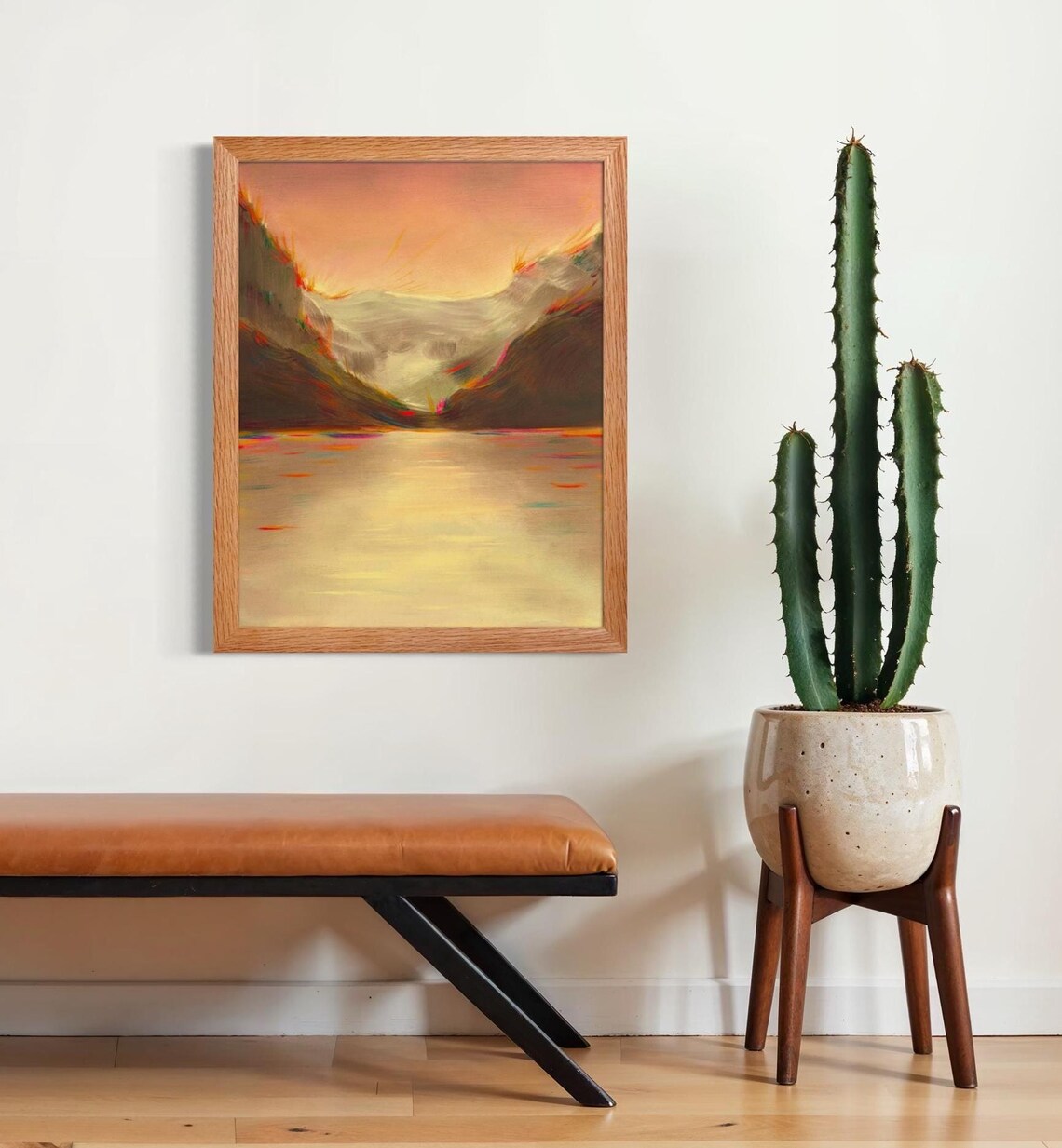 Lake Louise Surreal Horizon Mountain Art Print