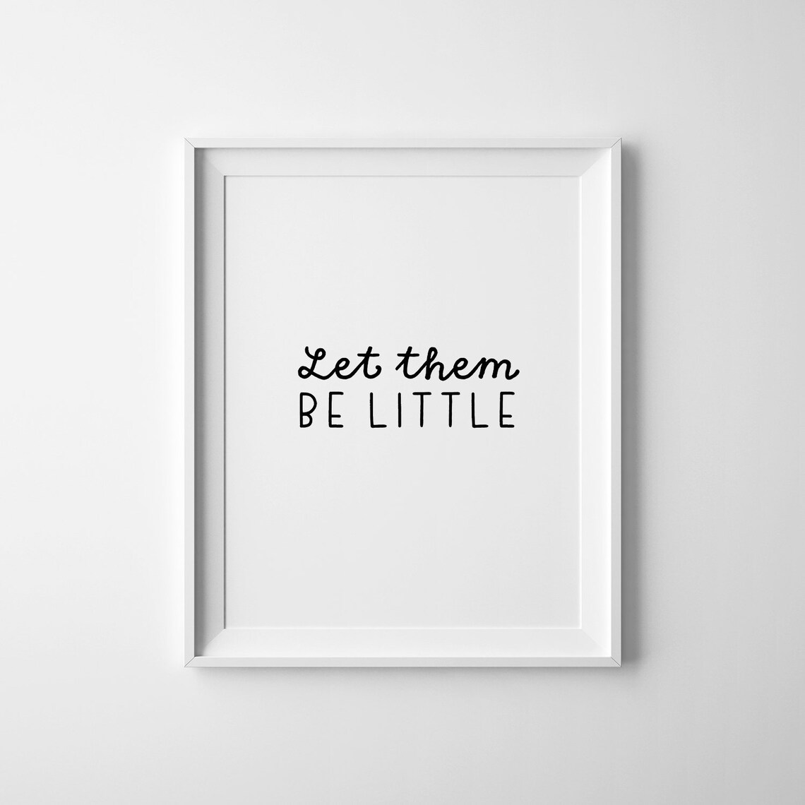 Let Them Be Little Nursery Quote Sign Minimalist Kids Room Poster - Image 2