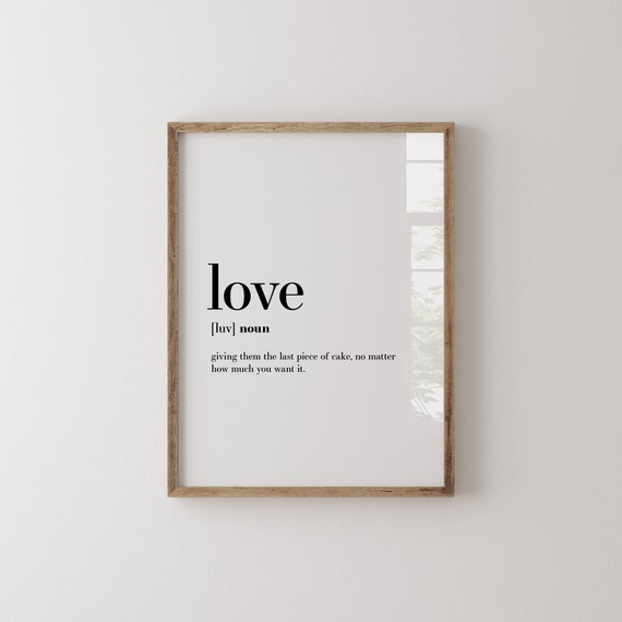 Love Definition Funny Valentine's Day Art Print