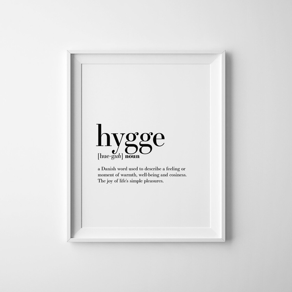 Hygge Definition Minimalist Scandinavian Art Print