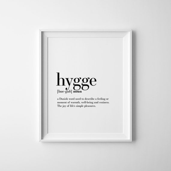 Hygge Definition Minimalist Scandinavian Art Print