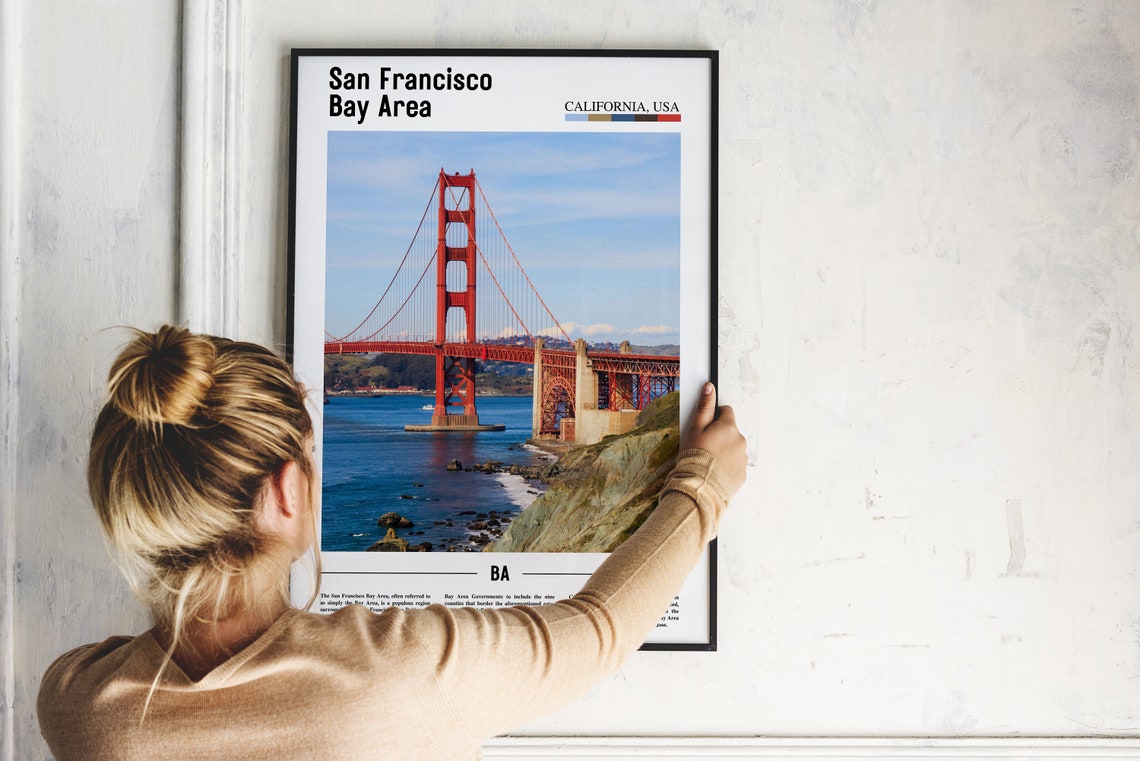 San Francisco Bay Area Golden Gate Bridge Photo Travel Poster - Image 2