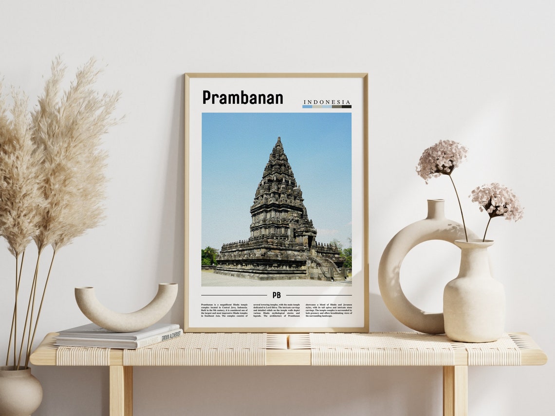 Prambanan Poster Prambanan Print Prambanan Wall Art Asia Print Asia Poster Asia Photo Minimal Travel Poster - Image 3