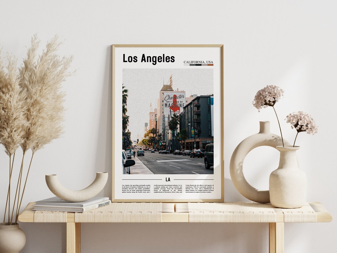 Los Angeles Hollywood Boulevard Mural Street Scene Sunset Photo Poster - Image 3