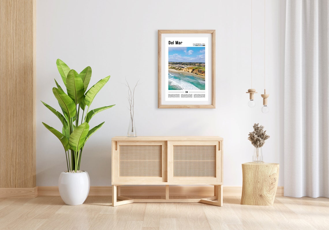 Del Mar Print Del Mar Poster Del Mar Wall Art Oil Painting Poster Colorful City Print City Artwork Travel Artwork Travel Wall Art - Image 3