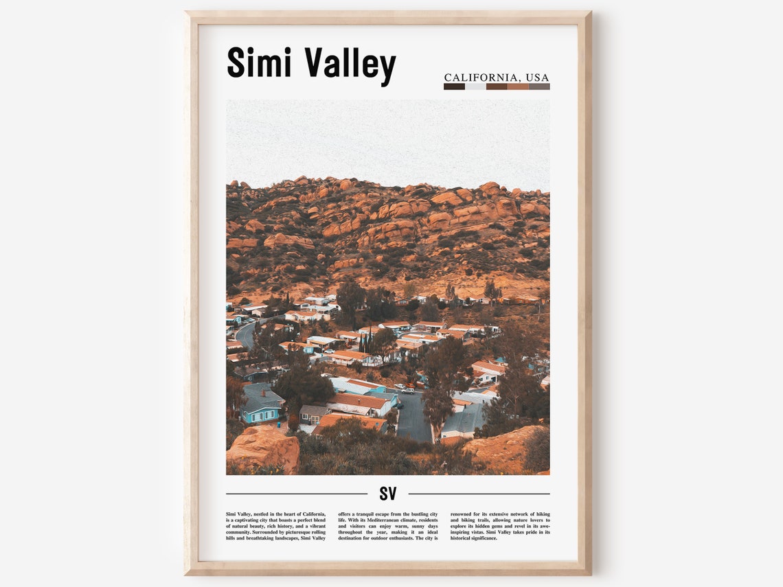 Simi Valley Poster Simi Valley Print Simi Valley Wall Art United States Photo United States Poster United States Print Travel Poster