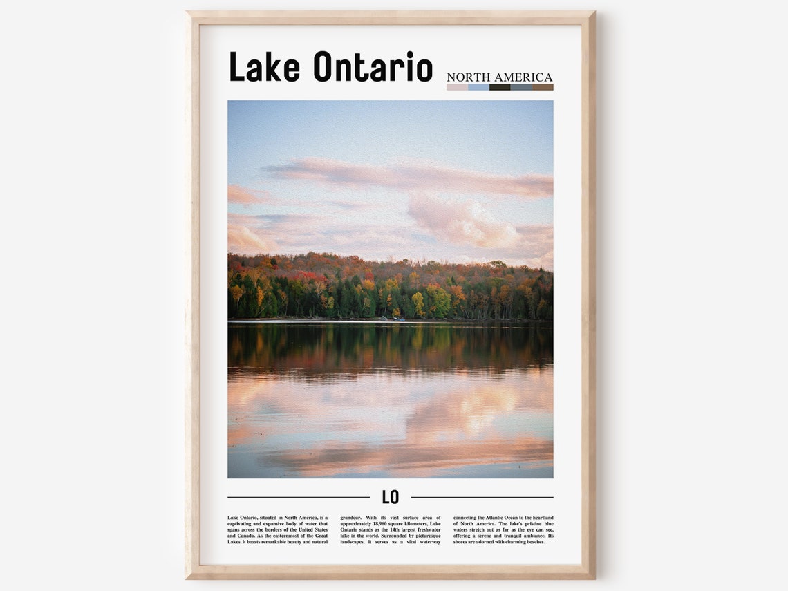 Lake Ontario Poster Lake Ontario Print Lake Ontario Wall Art North America Photo North America Poster North America Print