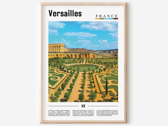 Versailles France Palace Gardens Elevated View Photo Travel Poster