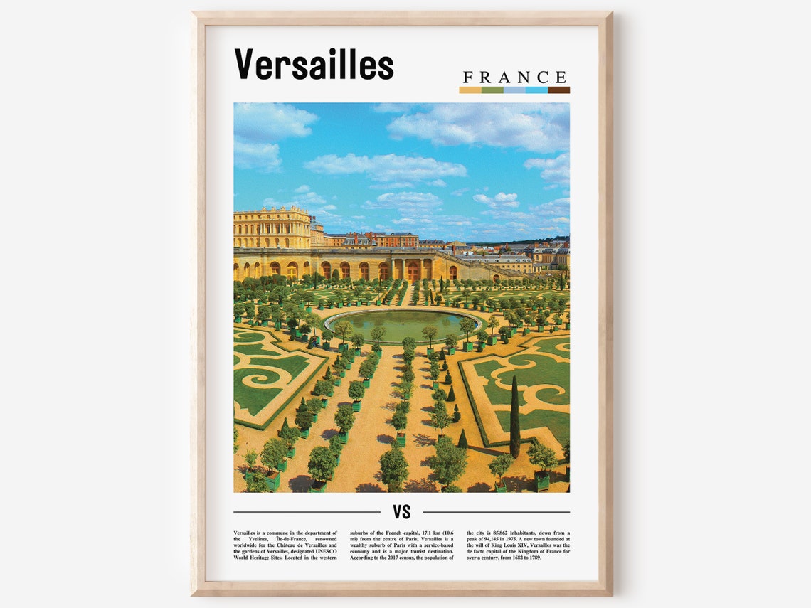 Versailles Print Versailles Poster Versailles Wall Art Oil Painting Poster Colorful City Print City Artwork Travel Artwork Travel Art