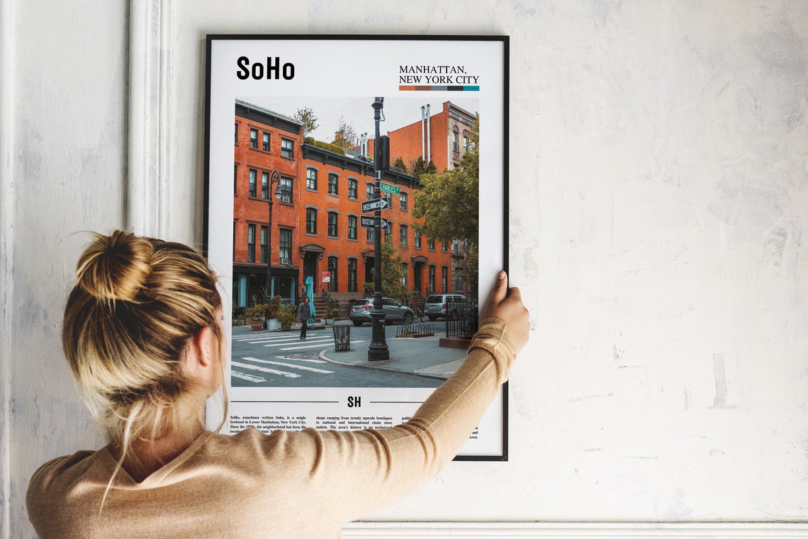 Soho Print Soho Poster Soho Wall Art Oil Painting Poster Colorful City Print City Artwork Travel Artwork Travel Wall Art - Image 2
