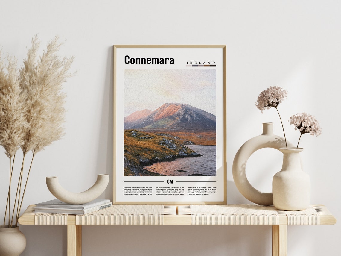 Connemara Ireland Rugged Mountain Lake Landscape Photo Travel Poster - Image 3