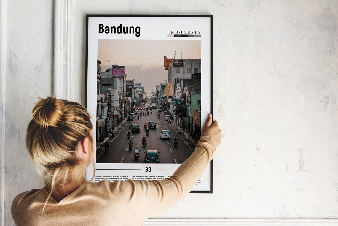 Bandung Poster Bandung Print Bandung Wall Art Asia Print Asia Poster Asia Photo Minimal Travel Poster - Image 2