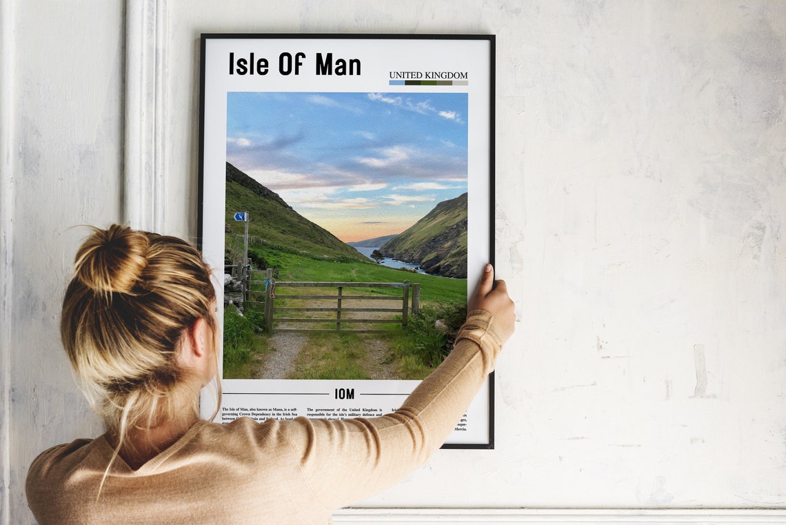 Isle Of Man Print Isle Of Man Poster Isle Of Man Wall Art Minimal Travel Print Minimal City Poster Travel Destination Oil Painting Poster - Image 2