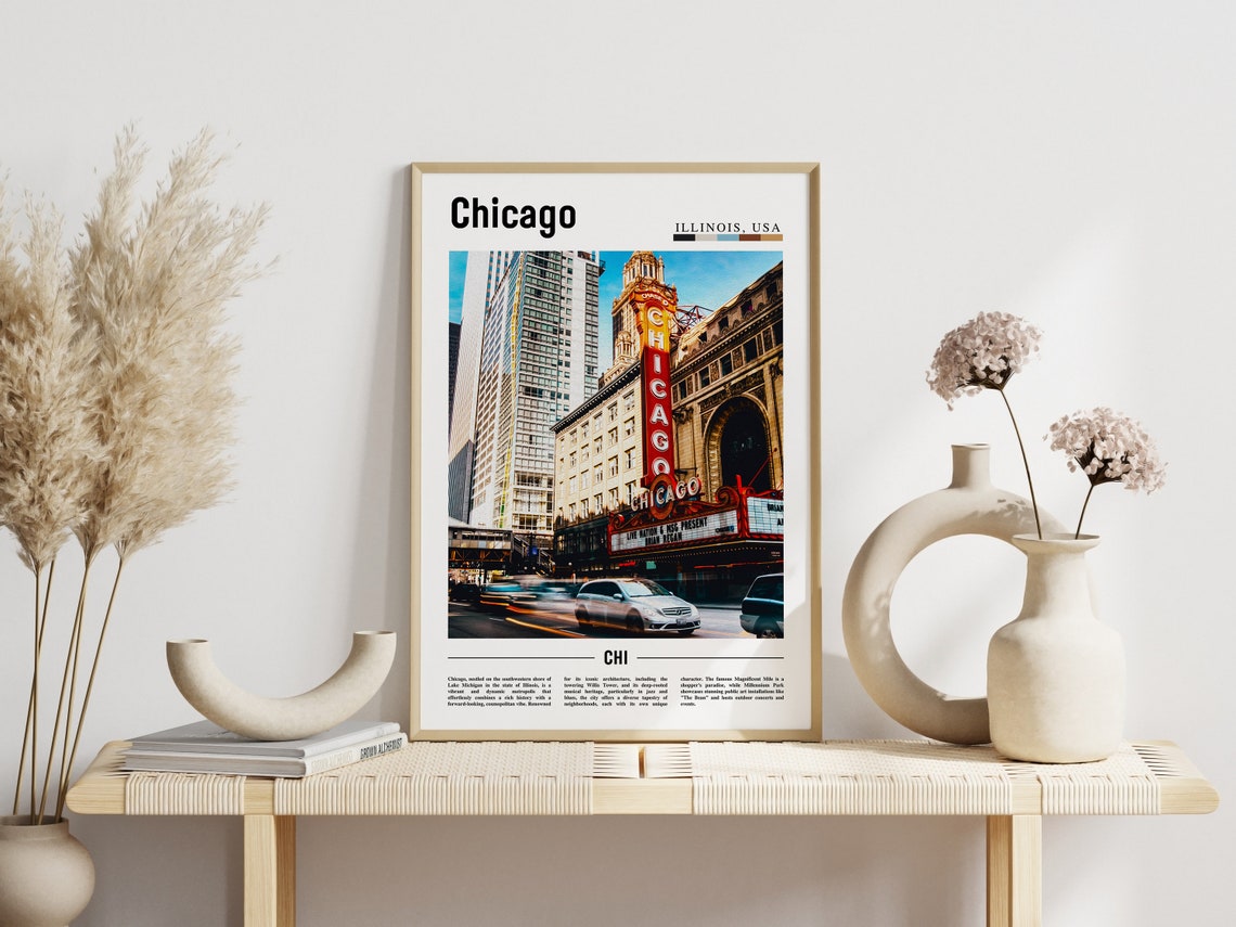 Chicago Print Chicago Poster Chicago Wall Art United States Photo United States Poster United States Print - Image 3