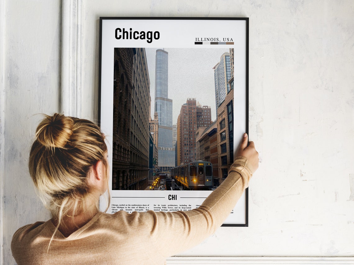 Chicago Print Chicago Poster Chicago Wall Art United States Photo United States Poster United States Print - Image 2