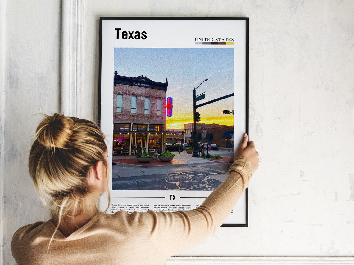 Texas Poster Texas Print Texas Wall Art Texas Photo United States Photo United States Poster United States Print - Image 2