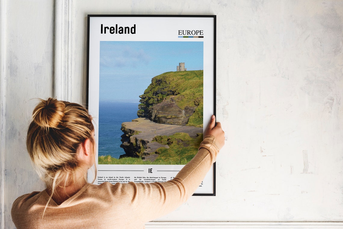 Ireland Print Ireland Poster Ireland Wall Art Oil Painting Poster Colorful City Print City Artwork Travel Artwork Travel Wall Art - Image 2