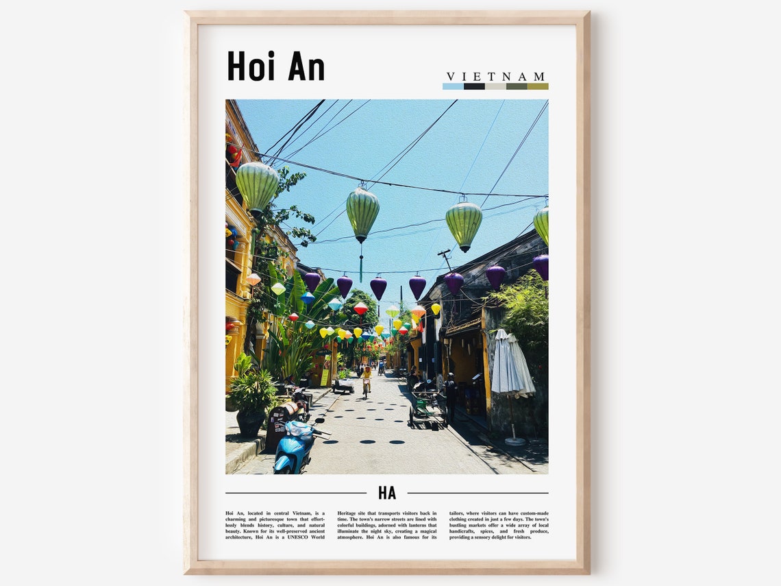 Hoi An Poster Hoi An Print Hoi An Wall Art Asia Print Asia Poster Asia Photo Minimal Travel Poster