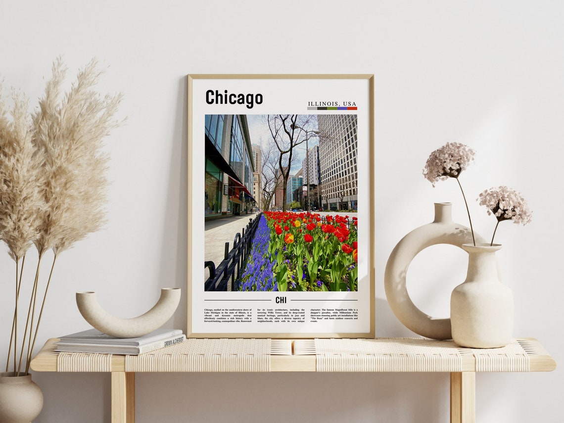 Chicago Print Chicago Poster Chicago Wall Art United States Photo United States Poster United States Print - Image 3