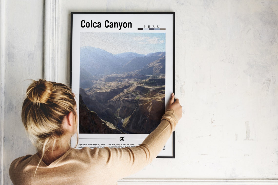 Colca Canyon Peru Terraced Canyon Valley Travel Poster Landscape - Image 2