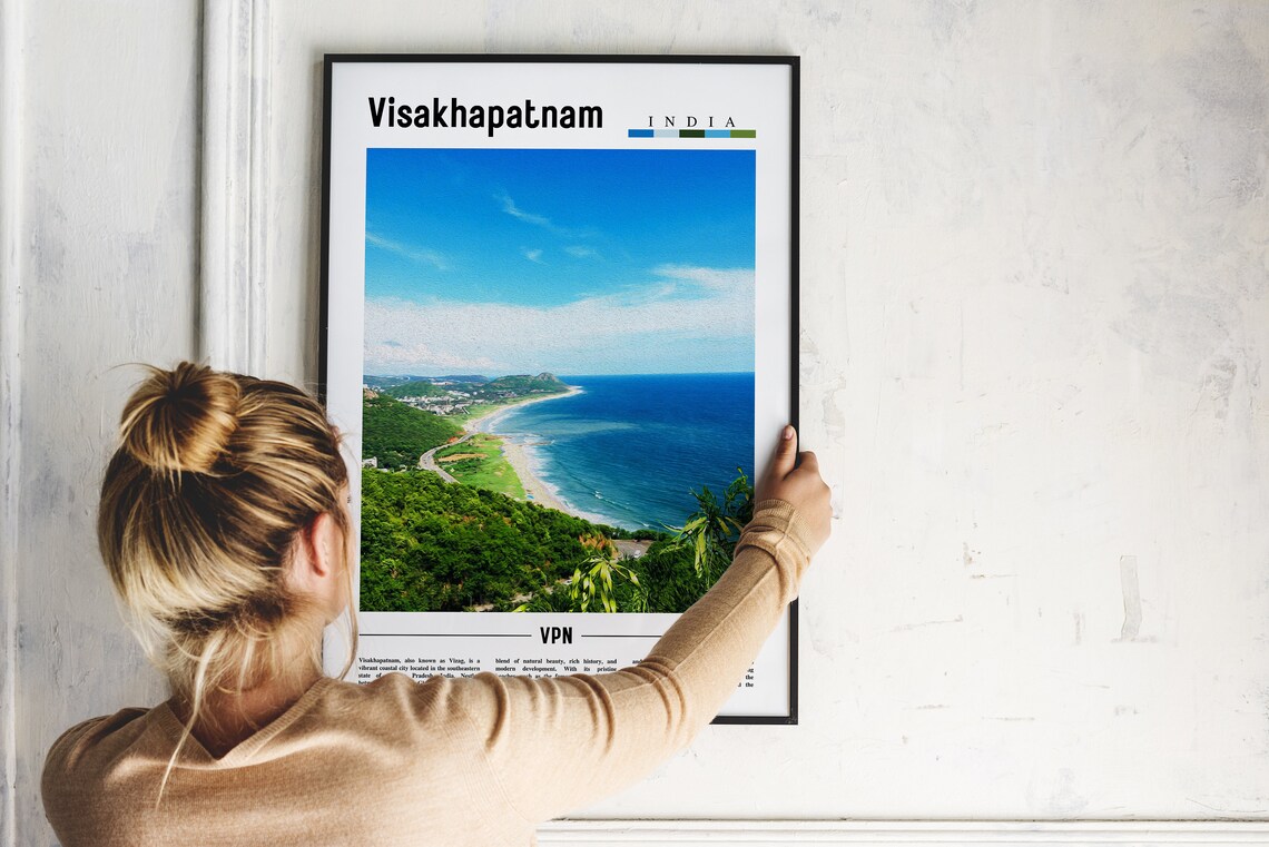 Visakhapatnam India Coastal Hills Bay of Bengal Travel Poster - Image 2