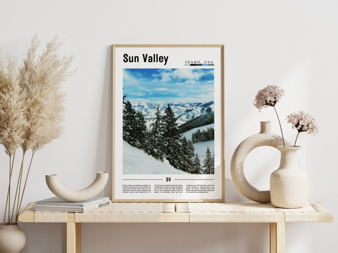 Sun Valley Poster Sun Valley Print Sun Valley Wall Art United States Photo United States Poster United States Print Travel Poster - Image 3