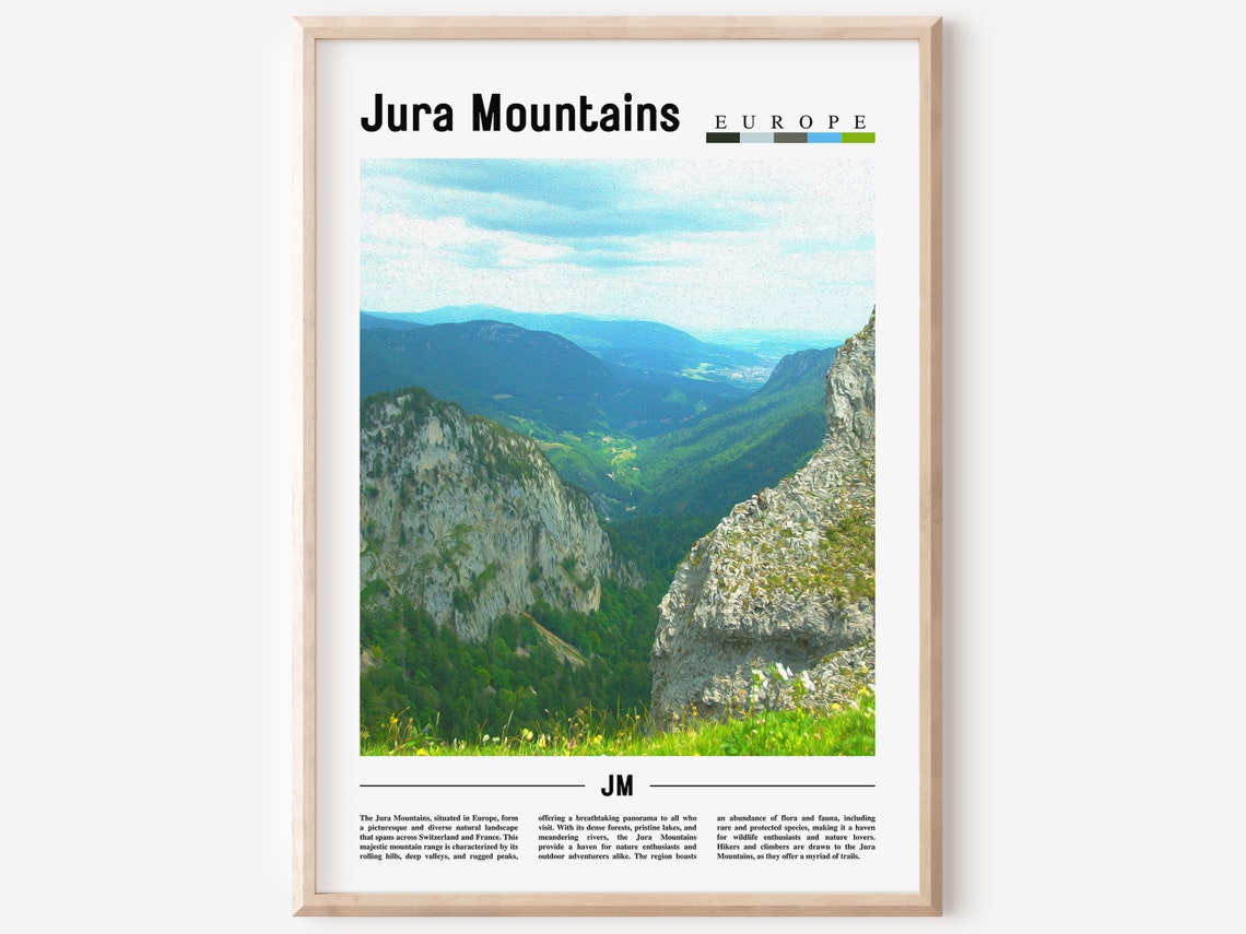 Jura Mountains Poster Jura Mountains Print Jura Mountains Wall Art Europe Photo Europe Poster Europe Print Travel Poster