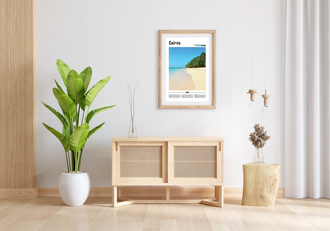 Cairns Print Cairns Poster Cairns Wall Art Oil Painting Poster Colorful City Print City Artwork Travel Artwork Travel Wall Art - Image 3