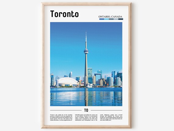 Toronto Canada CN Tower Skyline Waterfront City View Travel Poster