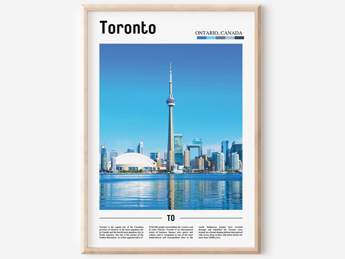 Toronto Print Toronto Poster Toronto Wall Art Oil Painting Poster Colorful City Print City Artwork Travel Artwork Travel Wall Art