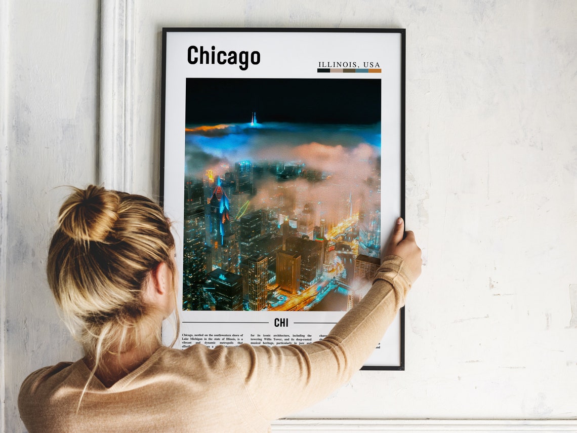 Chicago Print Chicago Poster Chicago Wall Art United States Photo United States Poster United States Print - Image 2