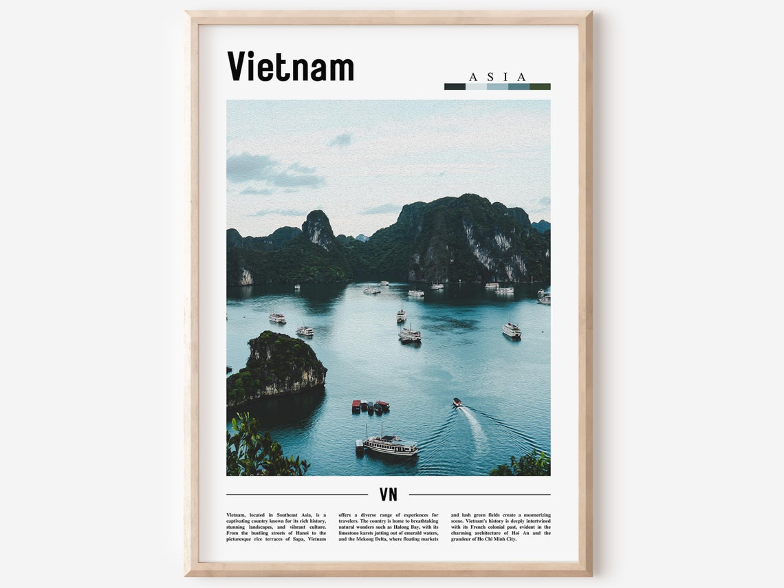 Vietnam Poster Vietnam Print Vietnam Wall Art Asia Print Asia Poster Asia Photo Minimal Travel Poster