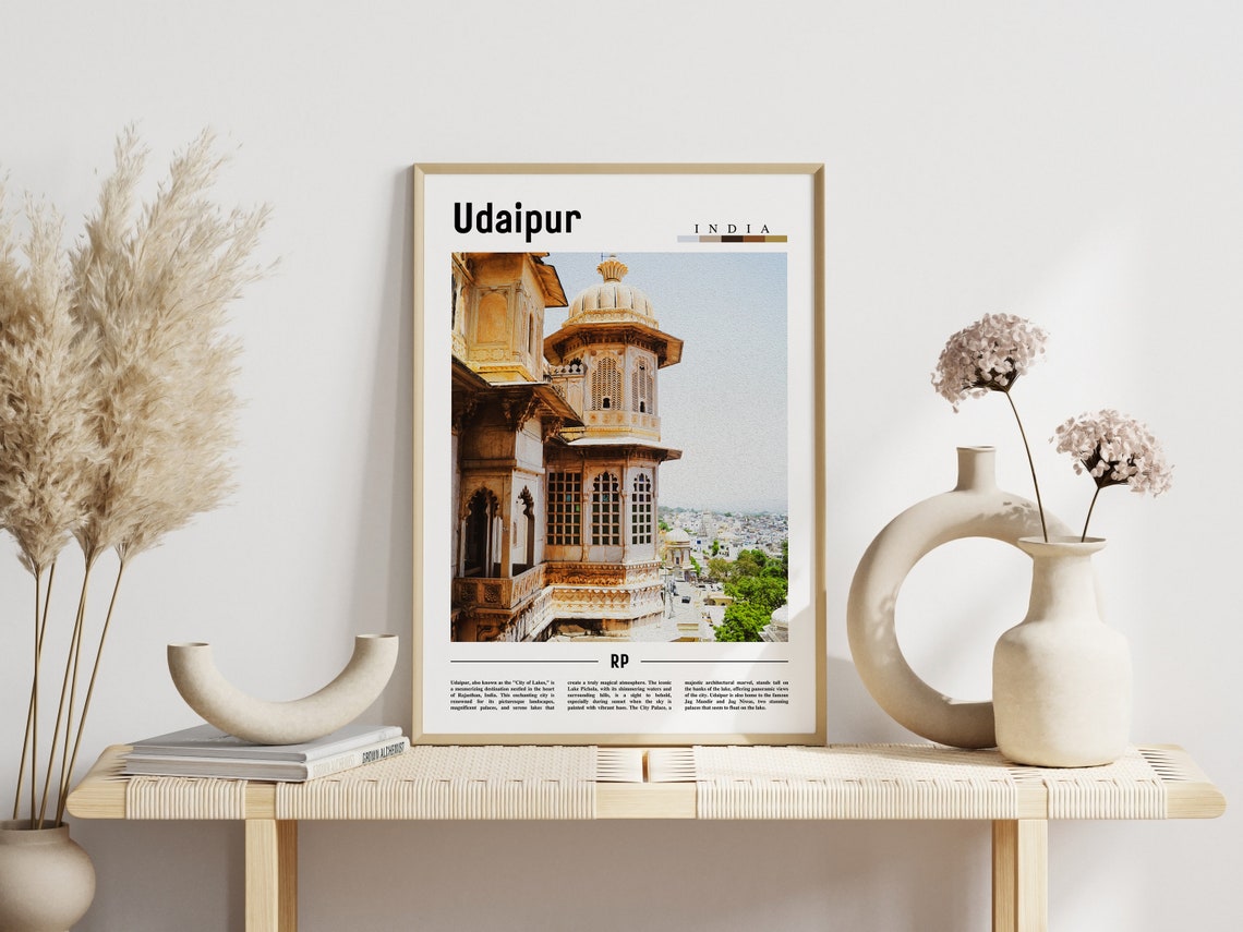 Udaipur India City Palace Architecture Heritage Travel Poster - Image 3