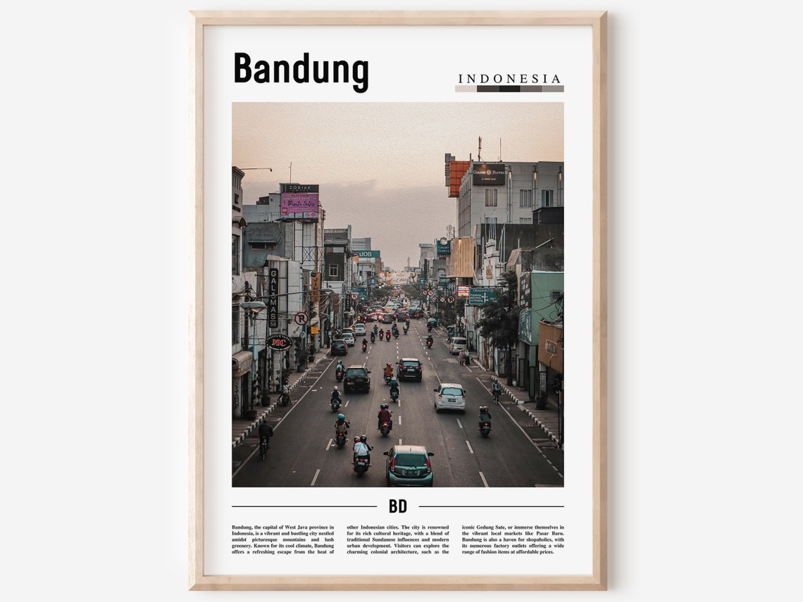 Bandung Poster Bandung Print Bandung Wall Art Asia Print Asia Poster Asia Photo Minimal Travel Poster