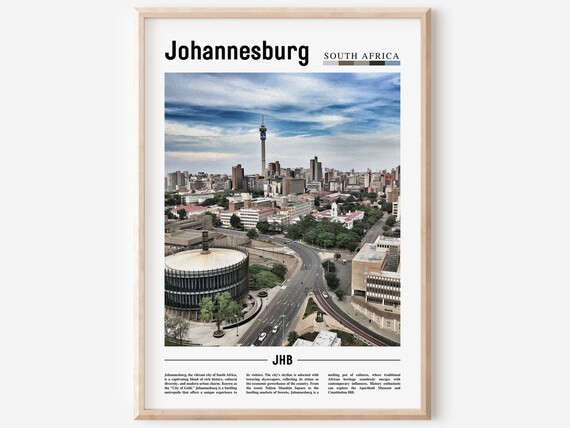 Johannesburg Poster Johannesburg Print Johannesburg Wall Art Minimal Travel Print Travel Destination Oil Painting Poster